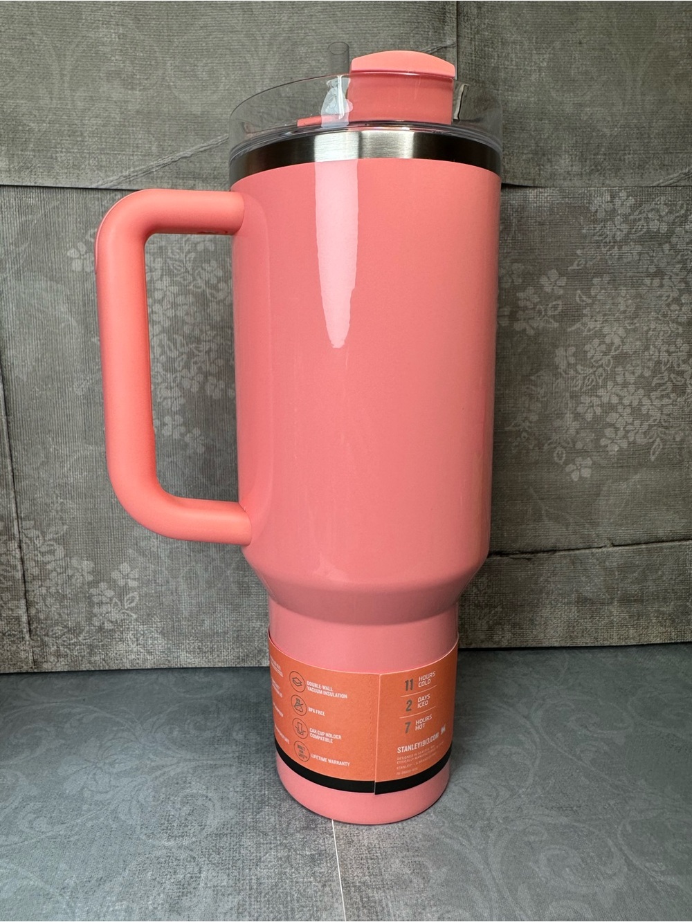 Coral Fixation Stanley 40 oz Stainless Steel H2.0 Flowstate Quencher Tumbler - Picture 2 of 4